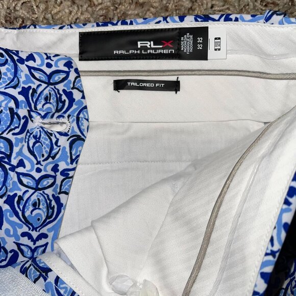 RLX Ralph Lauren Men’s Tailored Fit Water-Repellent Golf Pants Blue, Size 32x32 - Picture 9 of 16